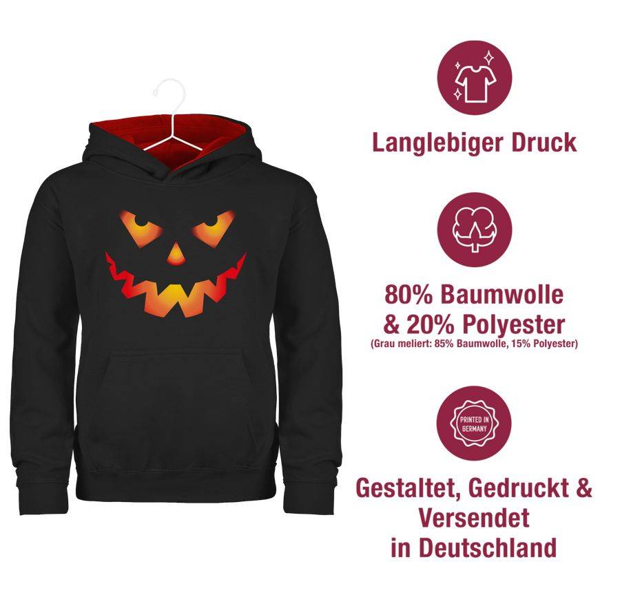 Shirtracer Halloween Kürbis Gesicht Gruseliger Kürbisgesicht Gruselig Böse Shirts & Mehr Shirtracer