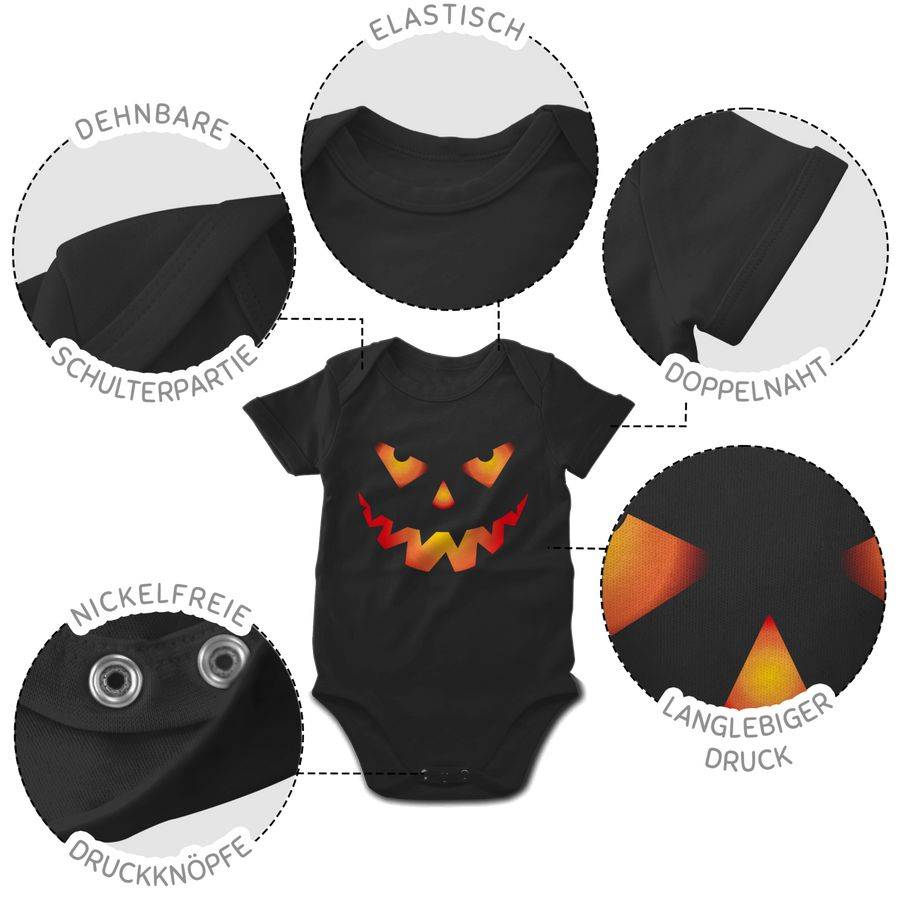 Shirtracer Halloween Kürbis Gesicht Gruseliger Kürbisgesicht Gruselig Böse Shirts & Mehr Shirtracer