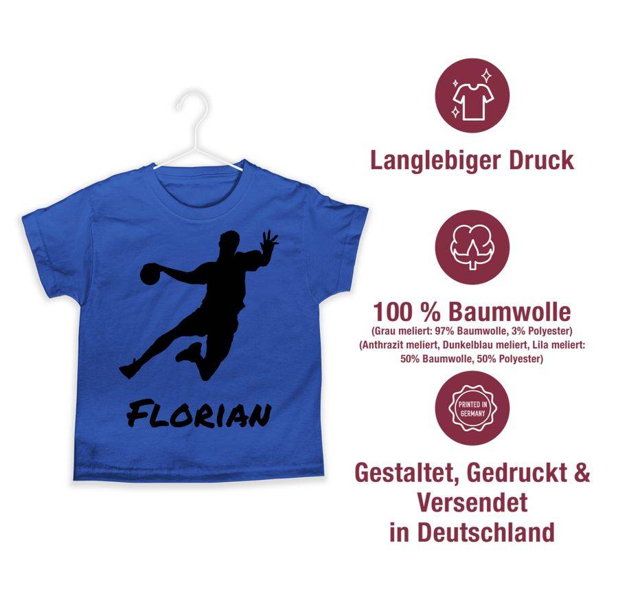 Shirtracer Handballer Silhouette Mit Name Shirts & Mehr Shirtracer