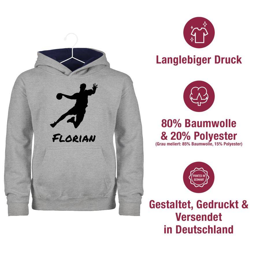 Shirtracer Handballer Silhouette Mit Name Shirts & Mehr Shirtracer