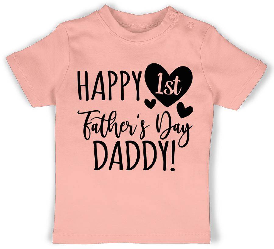 Shirtracer Happy 1st Father's Day Daddy! - schwarz Shirts & Mehr Shirtracer