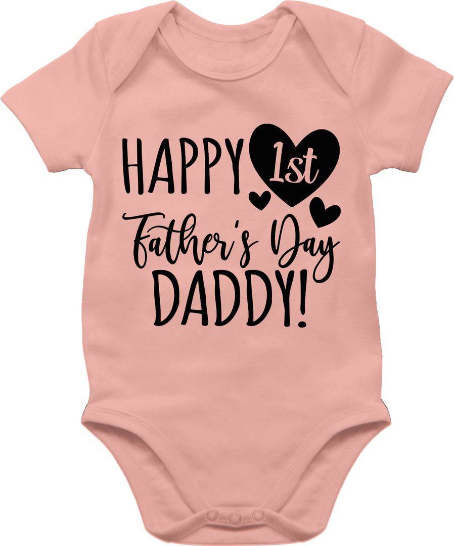 Shirtracer Happy 1st Father's Day Daddy! - schwarz Shirts & Mehr Shirtracer