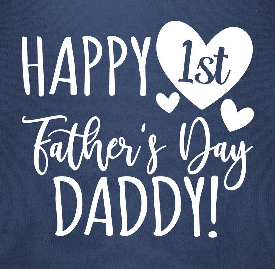Shirtracer Happy 1st Fathers Day Daddy! - Weiß: Tshirt Gym Bag Shirtracer