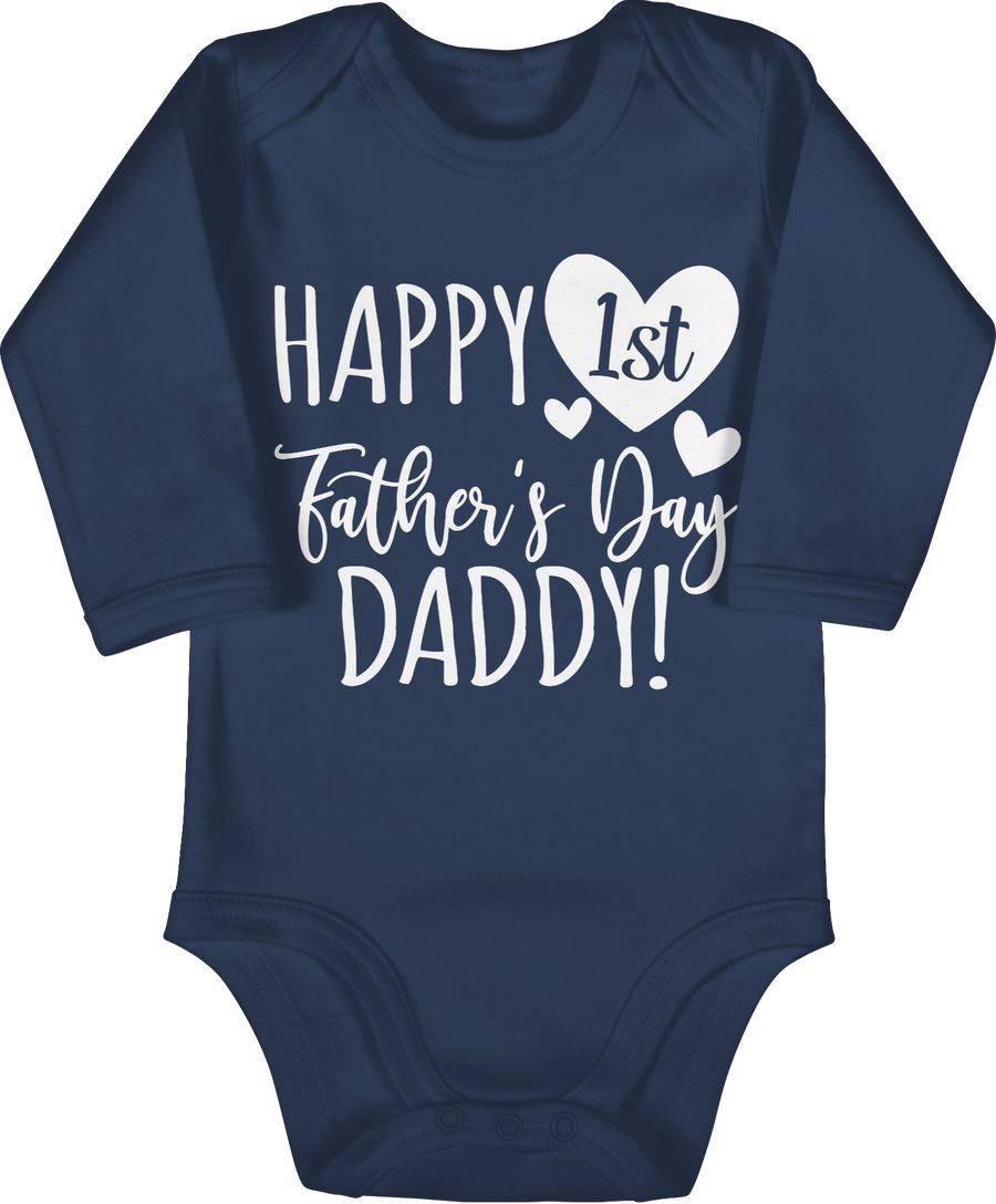 Shirtracer Happy 1st Fathers Day Daddy! - weiß: Tshirt Gym Bag Shirtracer