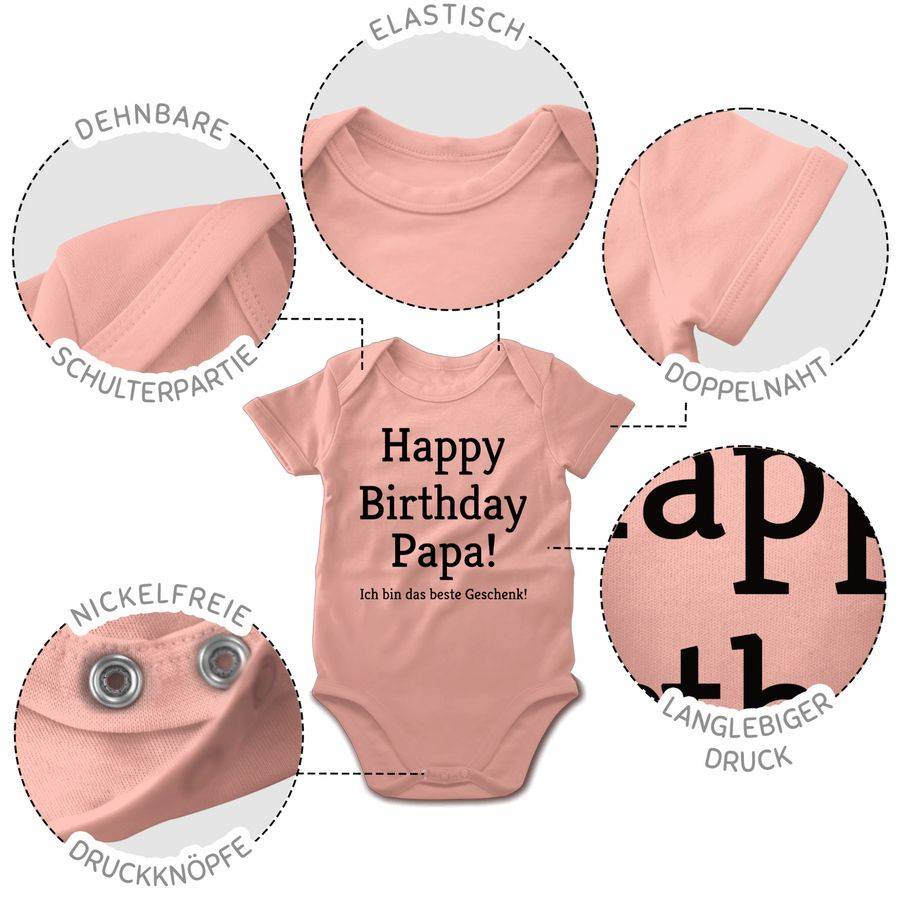 Shirtracer Happy Birthday Papa! Ich Bin Das Beste Geschenk!: Tshirt Turnbeutel Shirtracer
