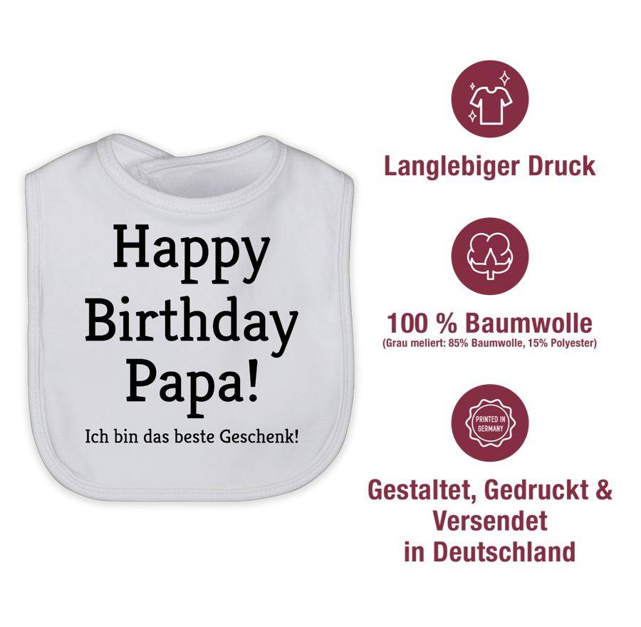 Shirtracer Happy Birthday Papa! Ich Bin Das Beste Geschenk!: Tshirt Turnbeutel Shirtracer