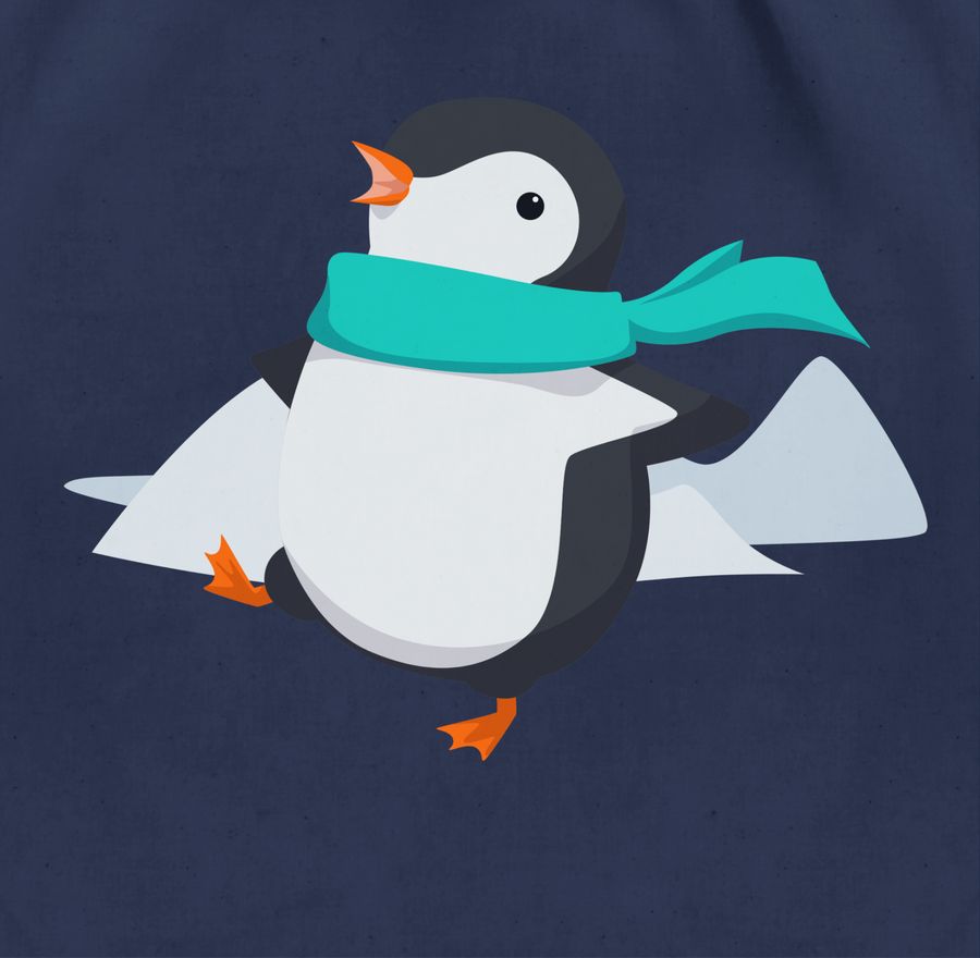 Shirtracer Happy Pinguin: Tshirt Turnbeutel Shirtracer