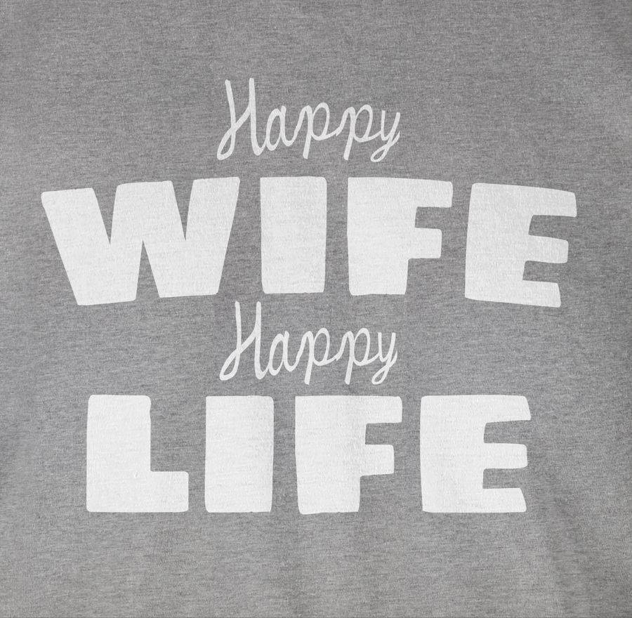 Shirtracer Happy Wife Happy Life: T-Shirt Rucksack Shirtracer