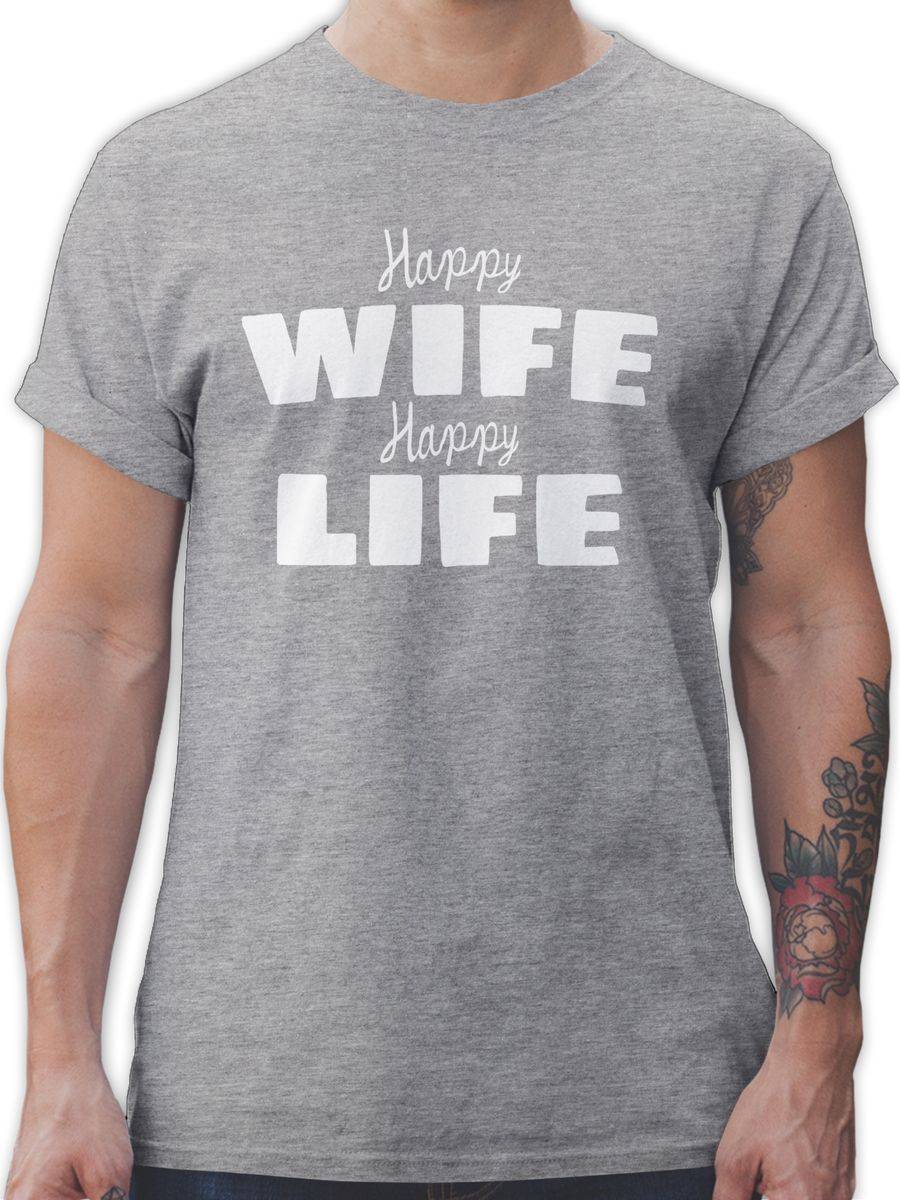 Shirtracer Happy Wife Happy Life: T-Shirt Rucksack Shirtracer