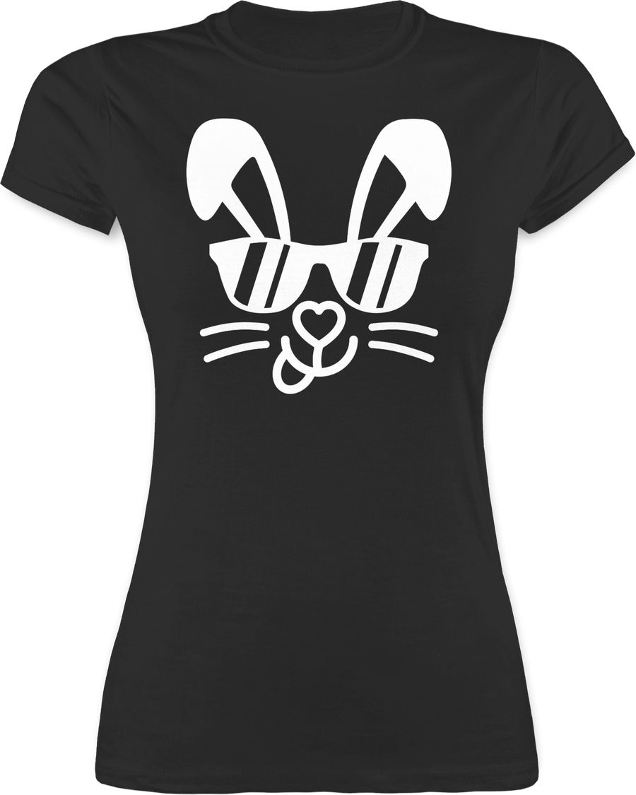 Shirtracer Hase mit Sonnenbrille weiß: Tshirt Turnbeutel Shirtracer