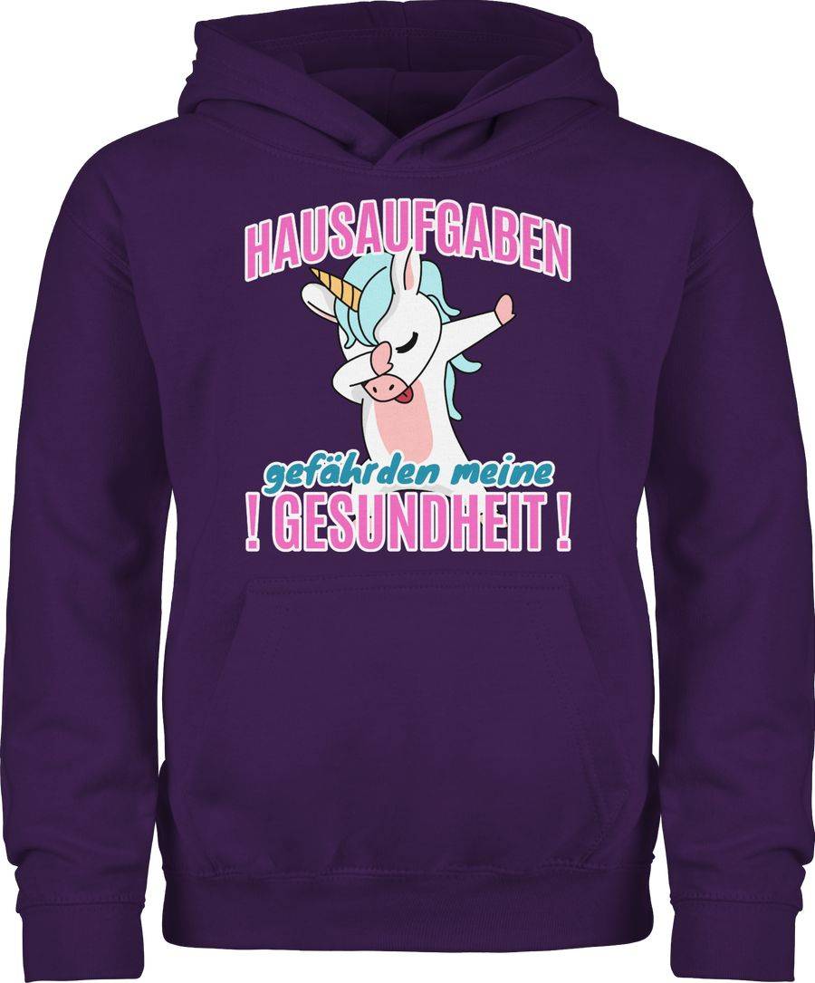 Shirtracer Hausaufgaben gefährden meine Gesundheit Einhorn: T-Shirt Gym Bag Shirtracer