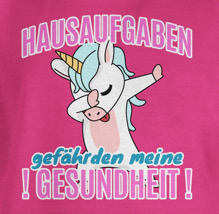 Shirtracer Hausaufgaben Gefährden Meine Gesundheit Einhorn: T-Shirt Gym Bag Shirtracer