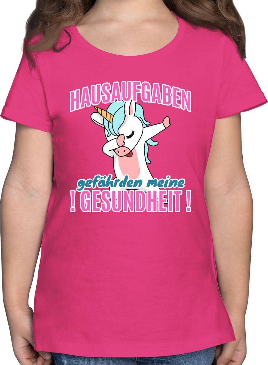 Shirtracer Hausaufgaben gefährden meine Gesundheit Einhorn: T-Shirt Gym Bag Shirtracer