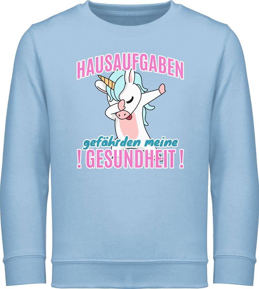 Shirtracer Hausaufgaben gefährden meine Gesundheit Einhorn: T-Shirt Gym Bag Shirtracer