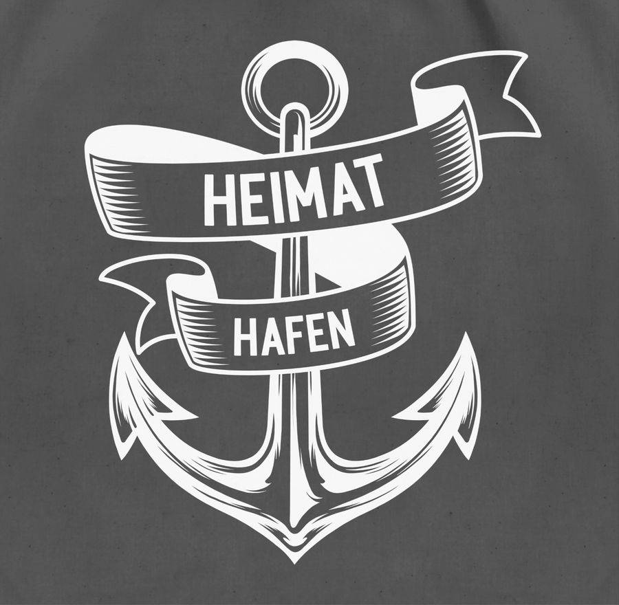 Shirtracer Heimathafen Anker Weiß: T-Shirt Rucksack Shirtracer