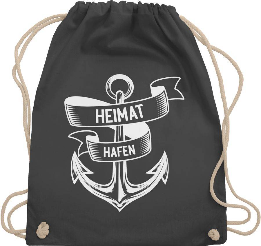 Shirtracer Heimathafen Anker weiß: T-Shirt Rucksack Shirtracer