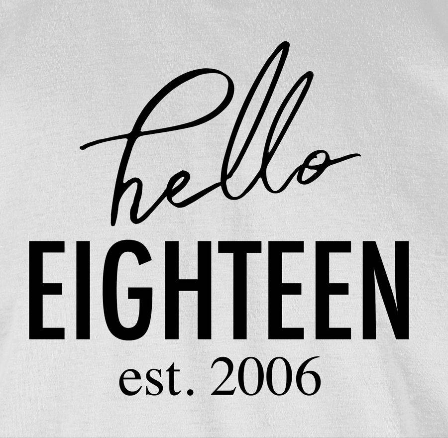 Shirtracer Hello Eighteen Est. 2006: T-Shirt Gym Bag Shirtracer
