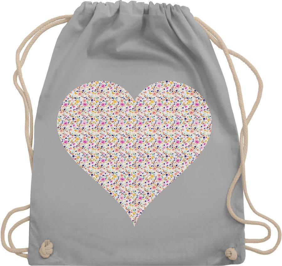 Shirtracer Herz Blumen bunt: Tshirt Rucksack Shirtracer