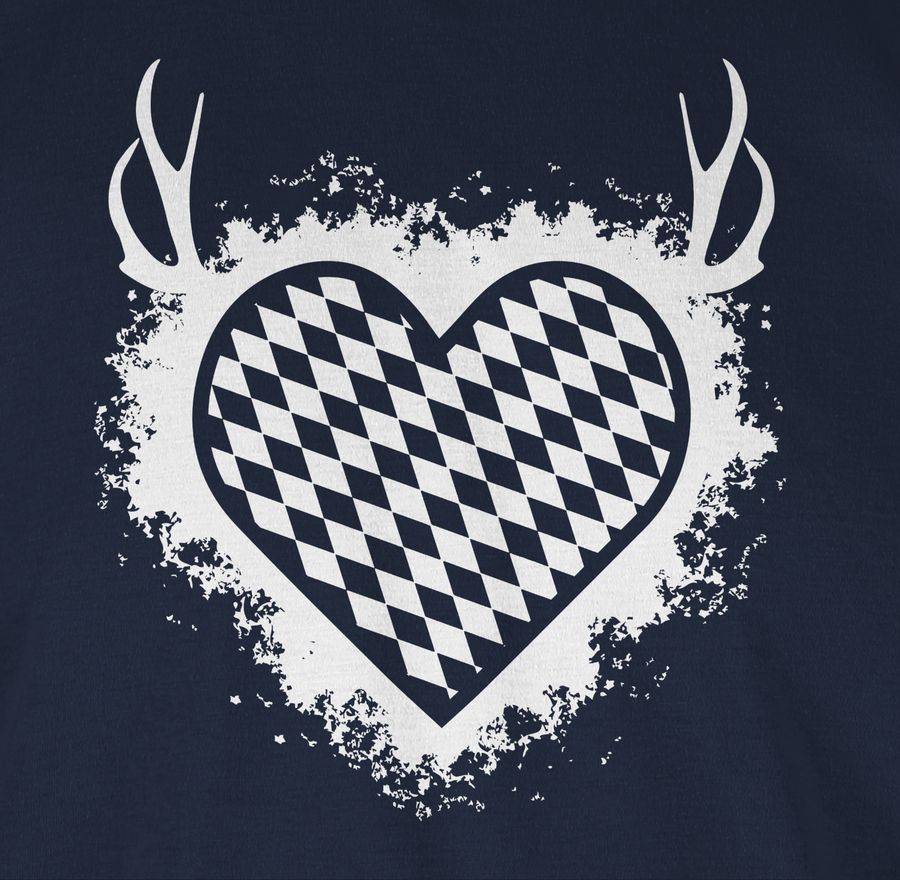 Shirtracer Herz Mit Bayrischem Muster - Weiß Shirts & Mehr Shirtracer