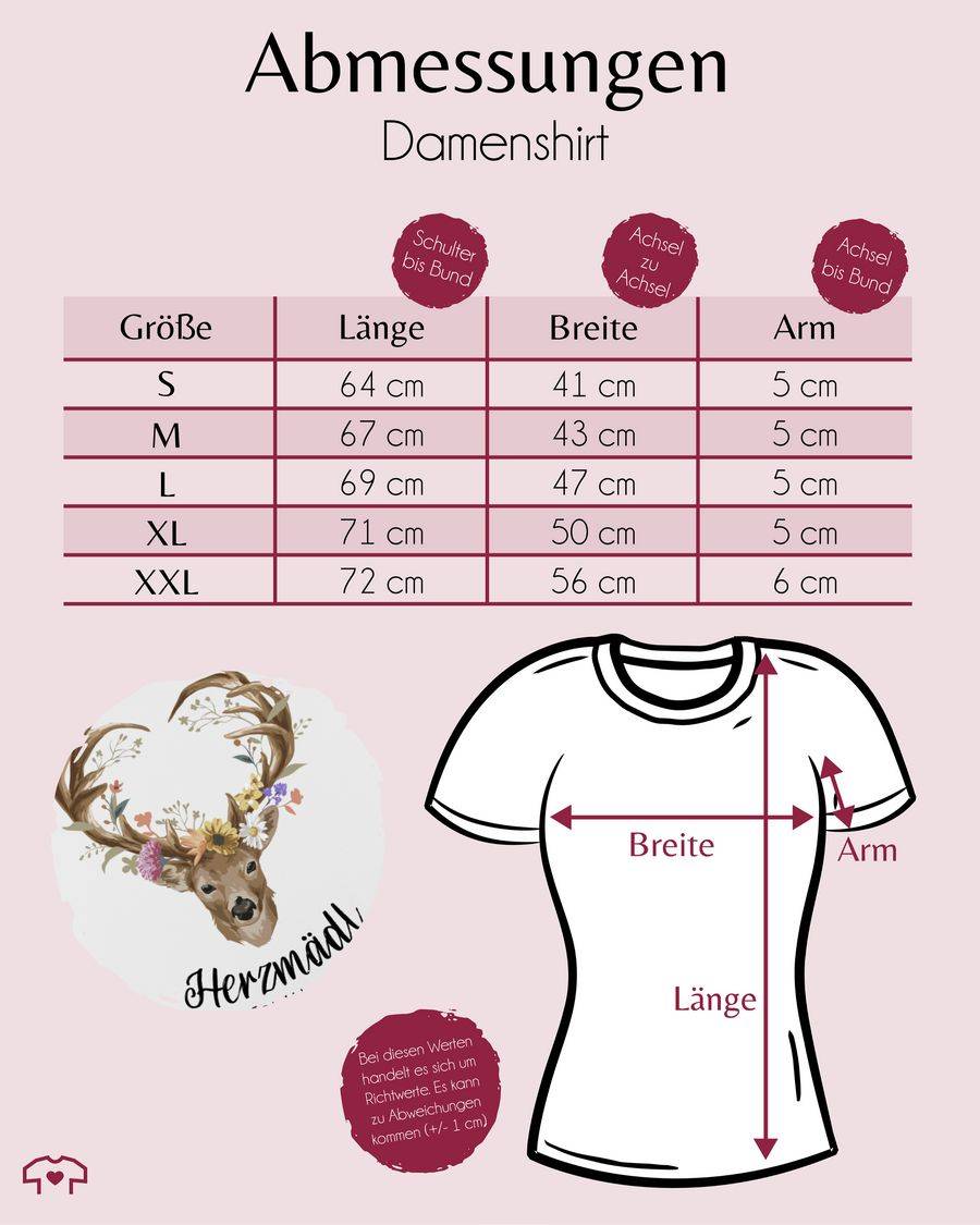 Shirtracer Herzmädl Hirsch Geweih Hirschgeweih Madl Shirts & Mehr Shirtracer