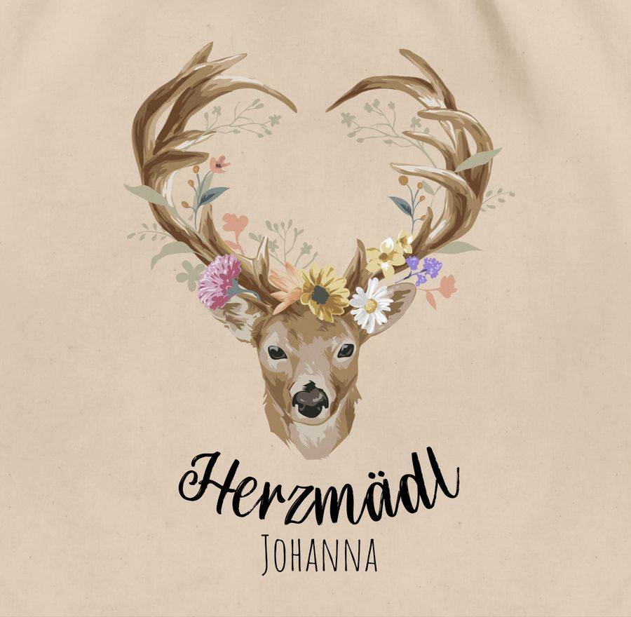 Shirtracer Herzmädl Hirsch Geweih Hirschgeweih Madl Shirts & Mehr Shirtracer