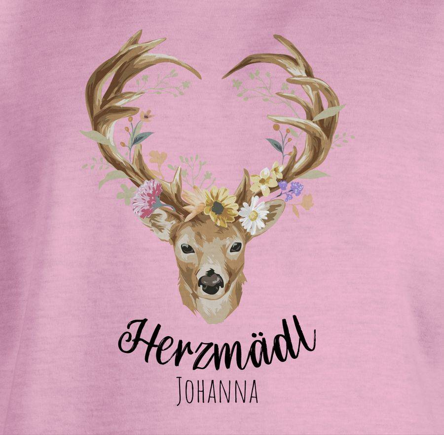 Shirtracer Herzmädl Hirsch Geweih Hirschgeweih Madl Shirts & Mehr Shirtracer