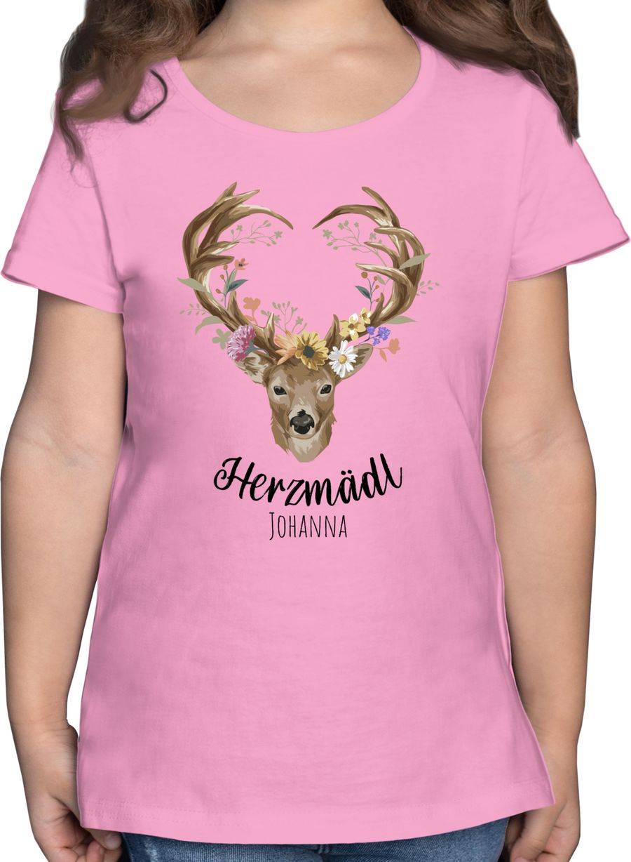 Shirtracer Herzmädl Hirsch Geweih Hirschgeweih Madl Shirts & Mehr Shirtracer