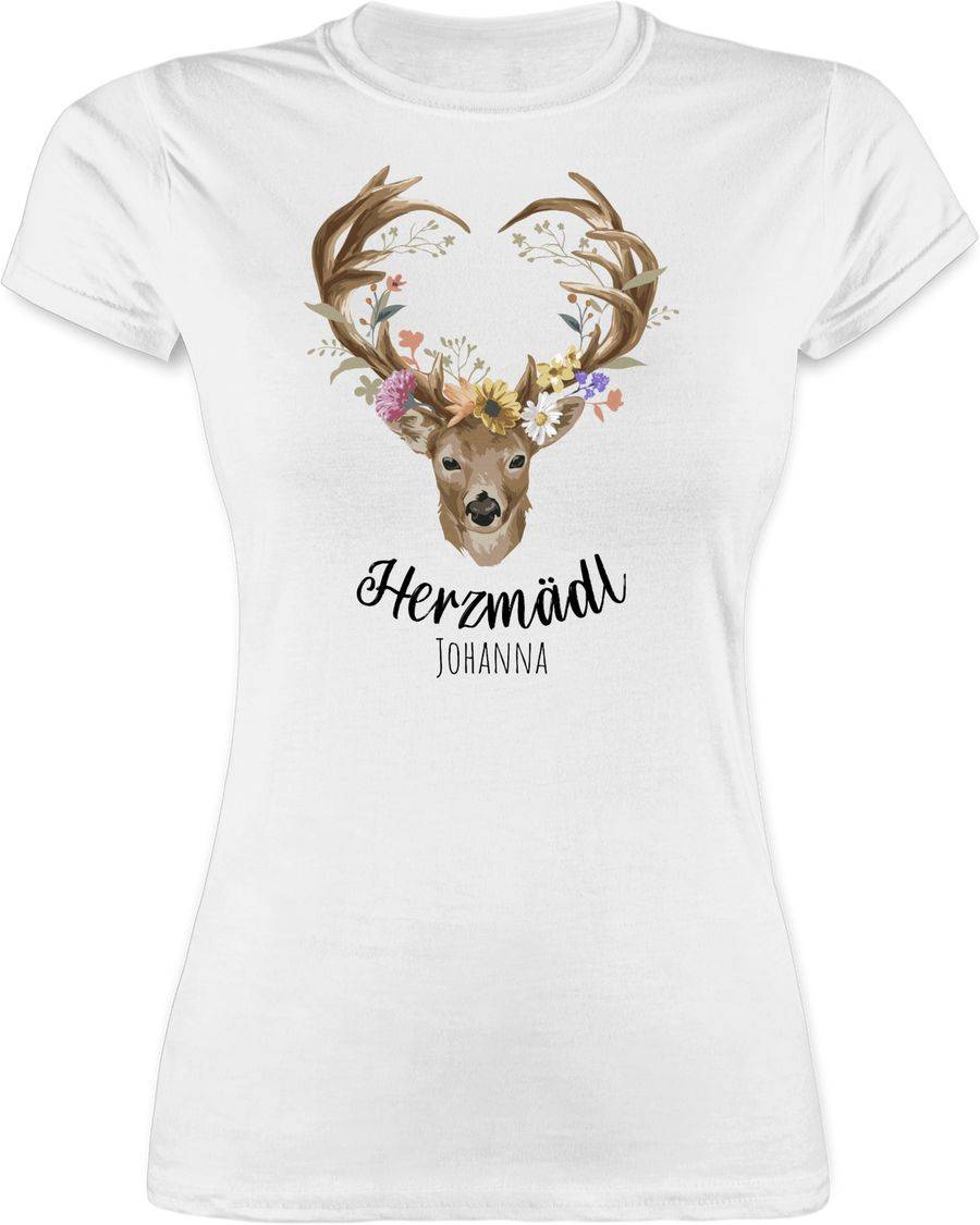 Shirtracer Herzmädl Hirsch Geweih Hirschgeweih Madl Shirts & Mehr Shirtracer