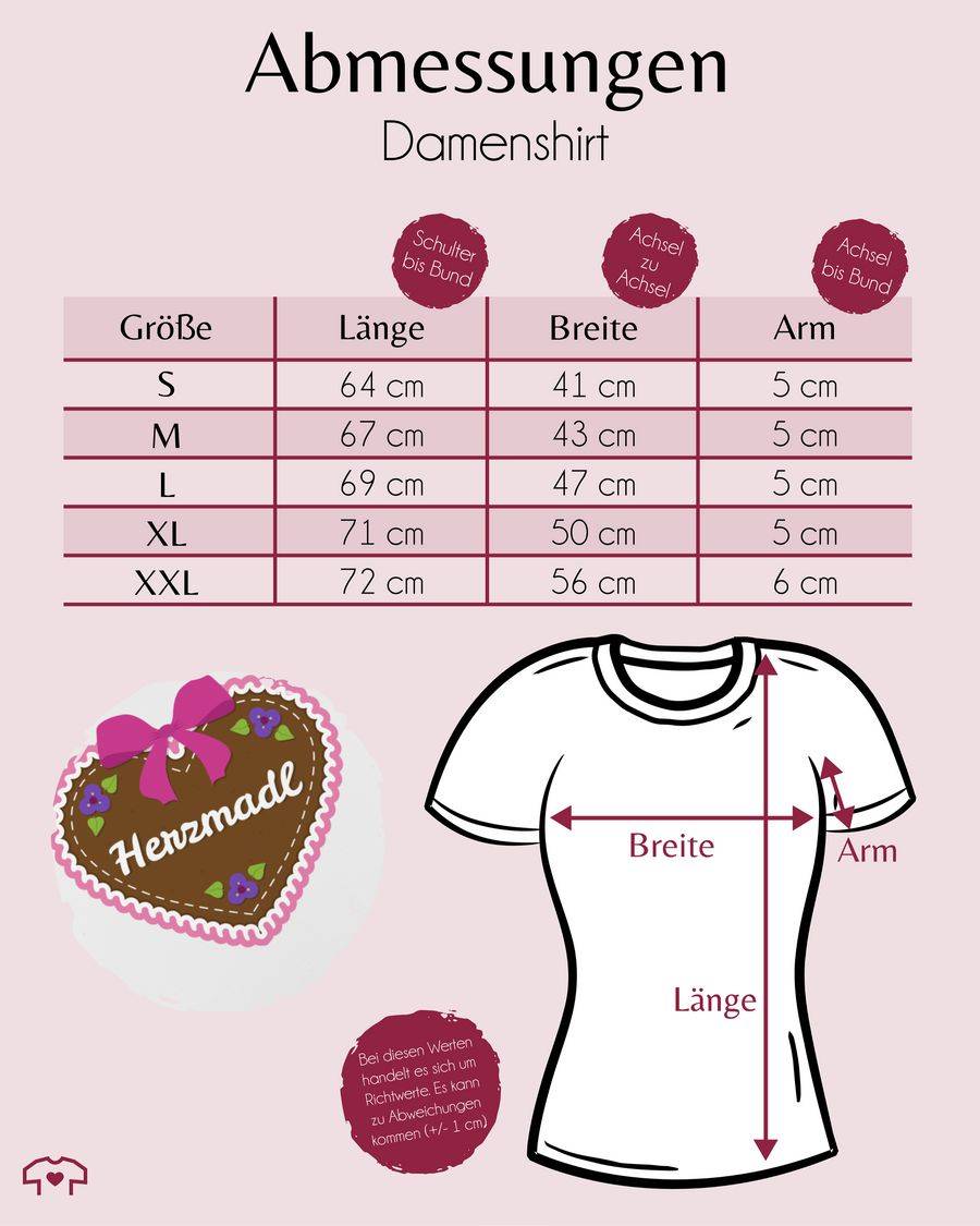 Shirtracer Herzmadl Lebkuchenherz Rosa Shirts & Mehr Shirtracer