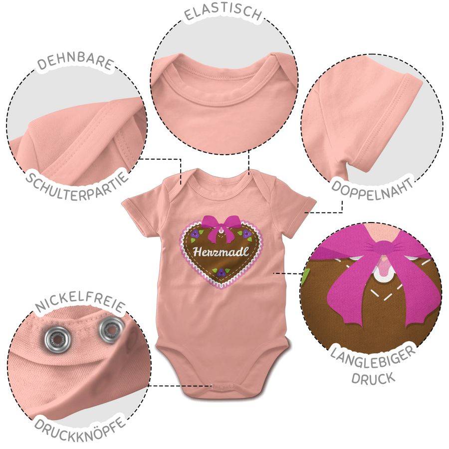 Shirtracer Herzmadl Lebkuchenherz Rosa Shirts & Mehr Shirtracer