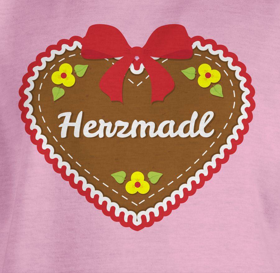 Shirtracer Herzmadl Lebkuchenherz Rot: Tshirt Turnbeutel Shirtracer