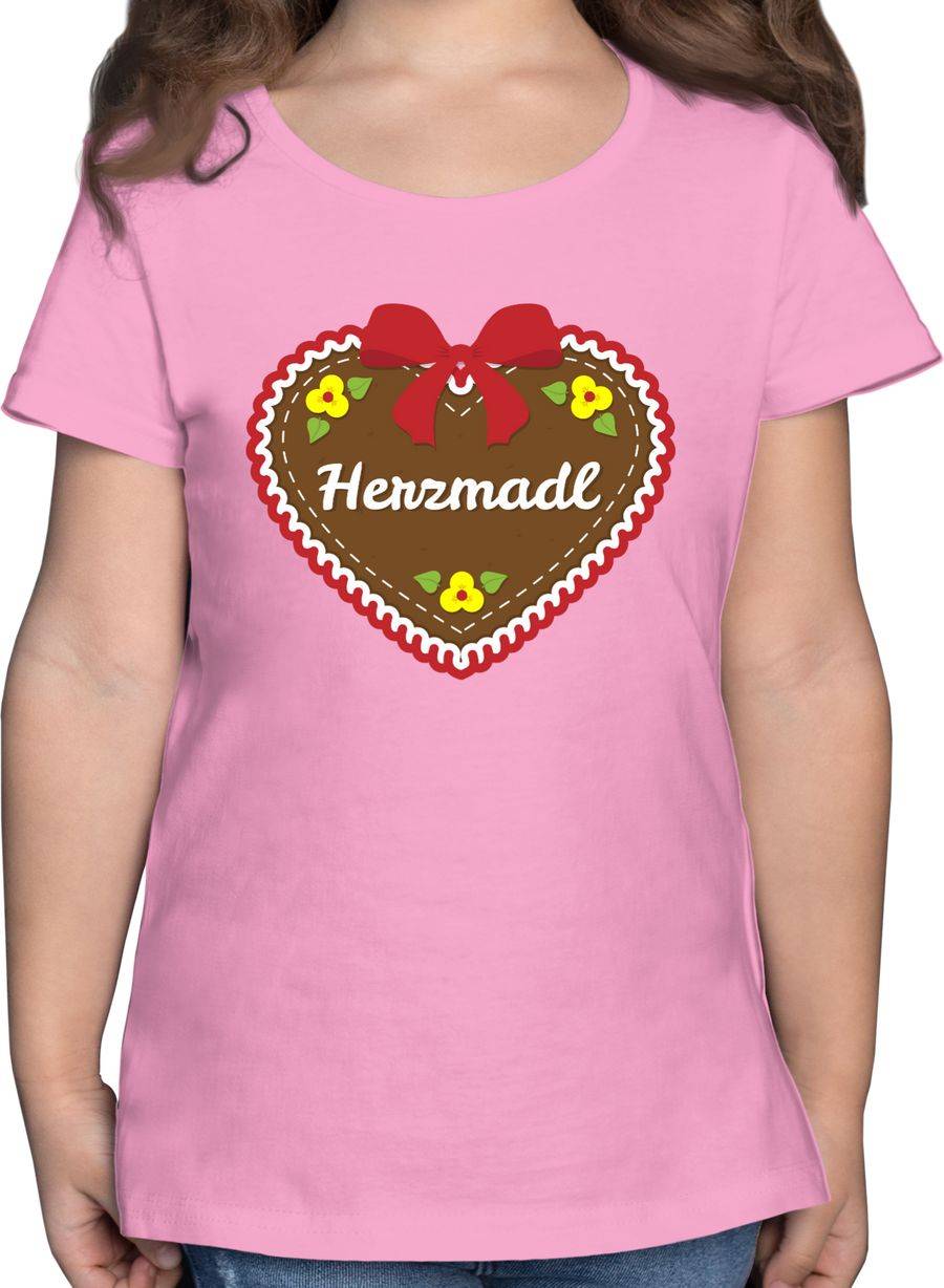 Shirtracer Herzmadl Lebkuchenherz Rot: Tshirt Turnbeutel Shirtracer