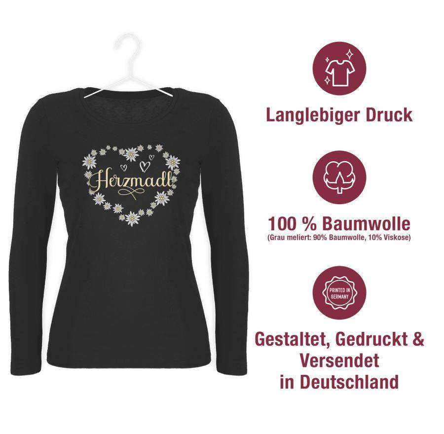 Shirtracer Herzmadl Madel Madl Mädel: T-Shirt Gym Bag Shirtracer
