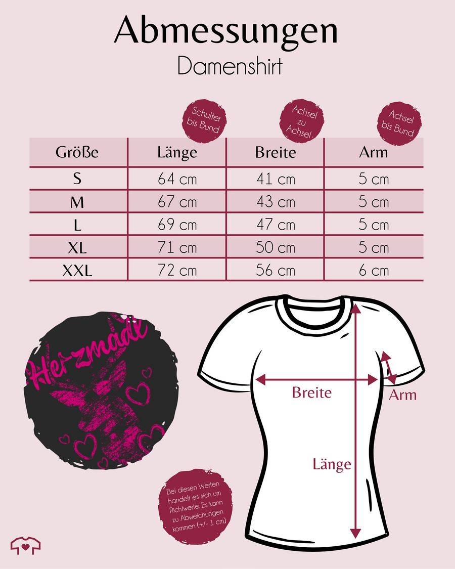 Shirtracer Herzmadl Mit Hirsch Und Herzen - Fuchsia Shirts & Mehr Shirtracer