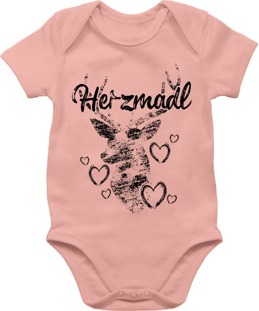 Shirtracer Herzmadl mit Hirsch und Herzen - schwarz Shirts & Mehr Shirtracer