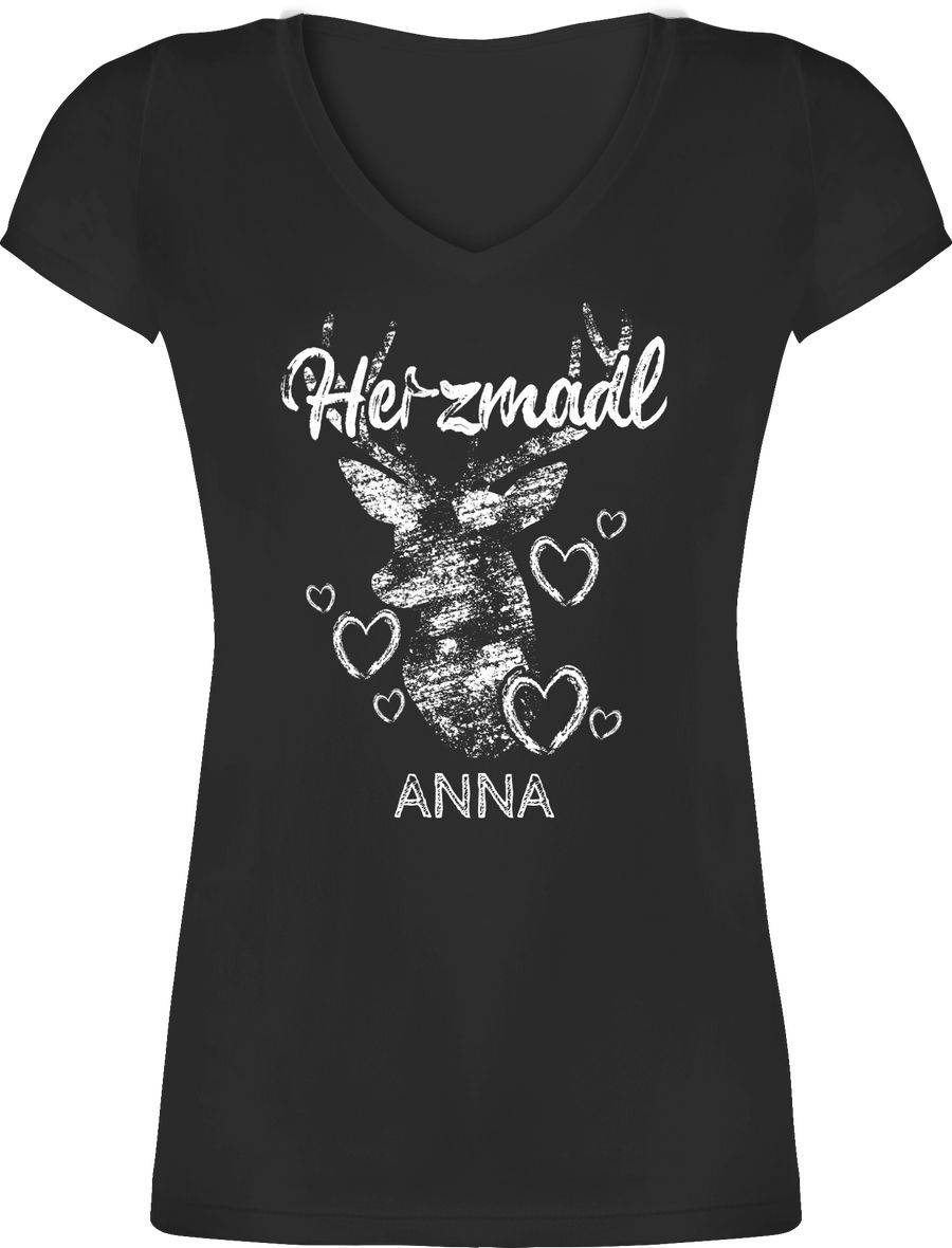 Shirtracer Herzmadl mit Hirsch und Herzen: Tshirt Rucksack Shirtracer