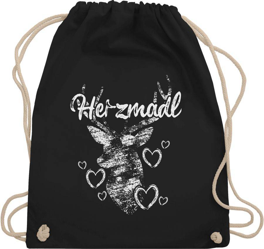 Shirtracer Herzmadl mit Hirsch und Herzen - weiß Shirts & Mehr Shirtracer