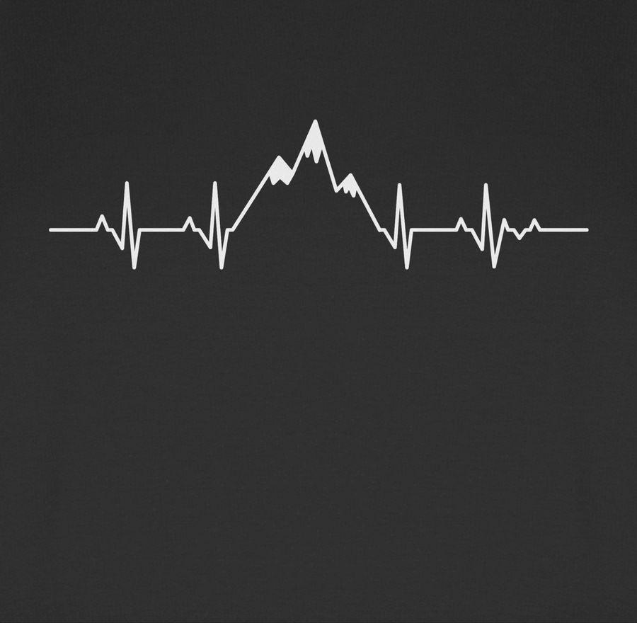 Shirtracer Herzschlag Berge: T-Shirt Gym Bag Shirtracer