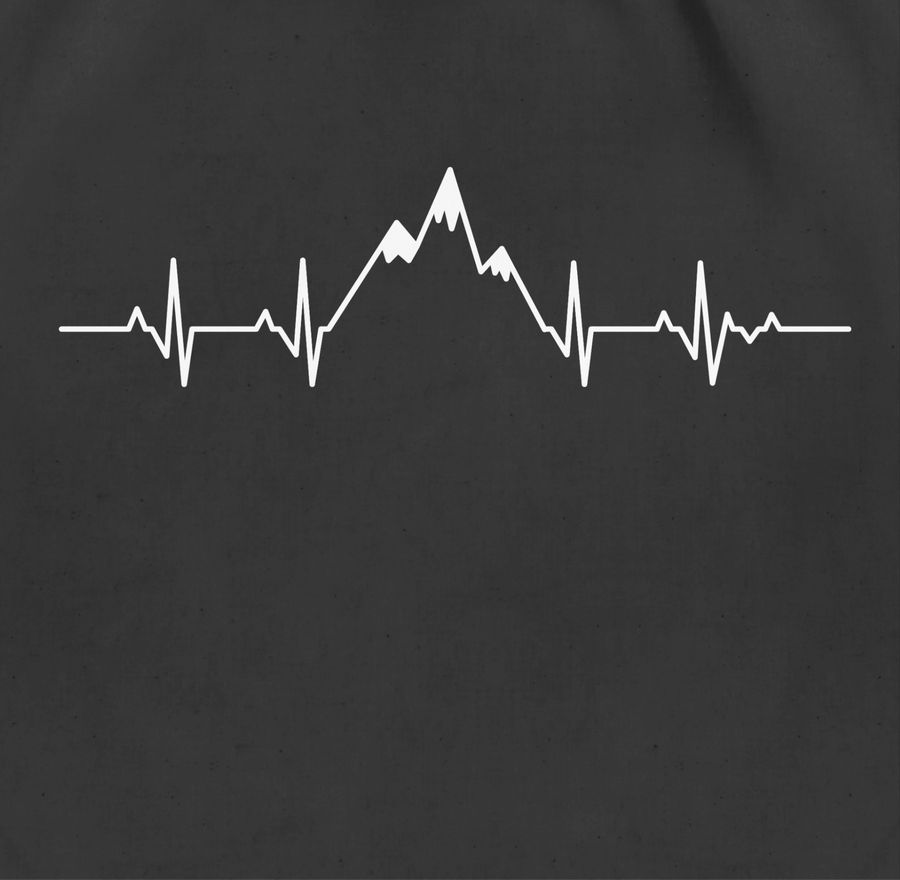 Shirtracer Herzschlag Berge: T-Shirt Gym Bag Shirtracer