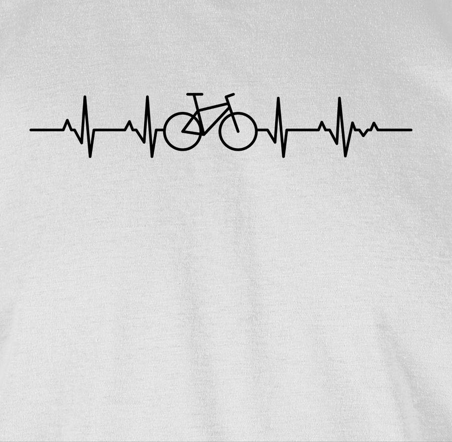 Shirtracer Herzschlag Fahrrad - Schwarz Shirts & Mehr Shirtracer