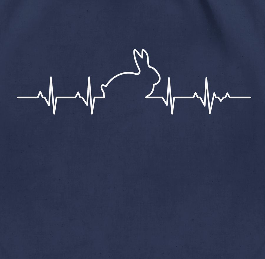 Shirtracer Herzschlag Hase: T-Shirt Rucksack Shirtracer