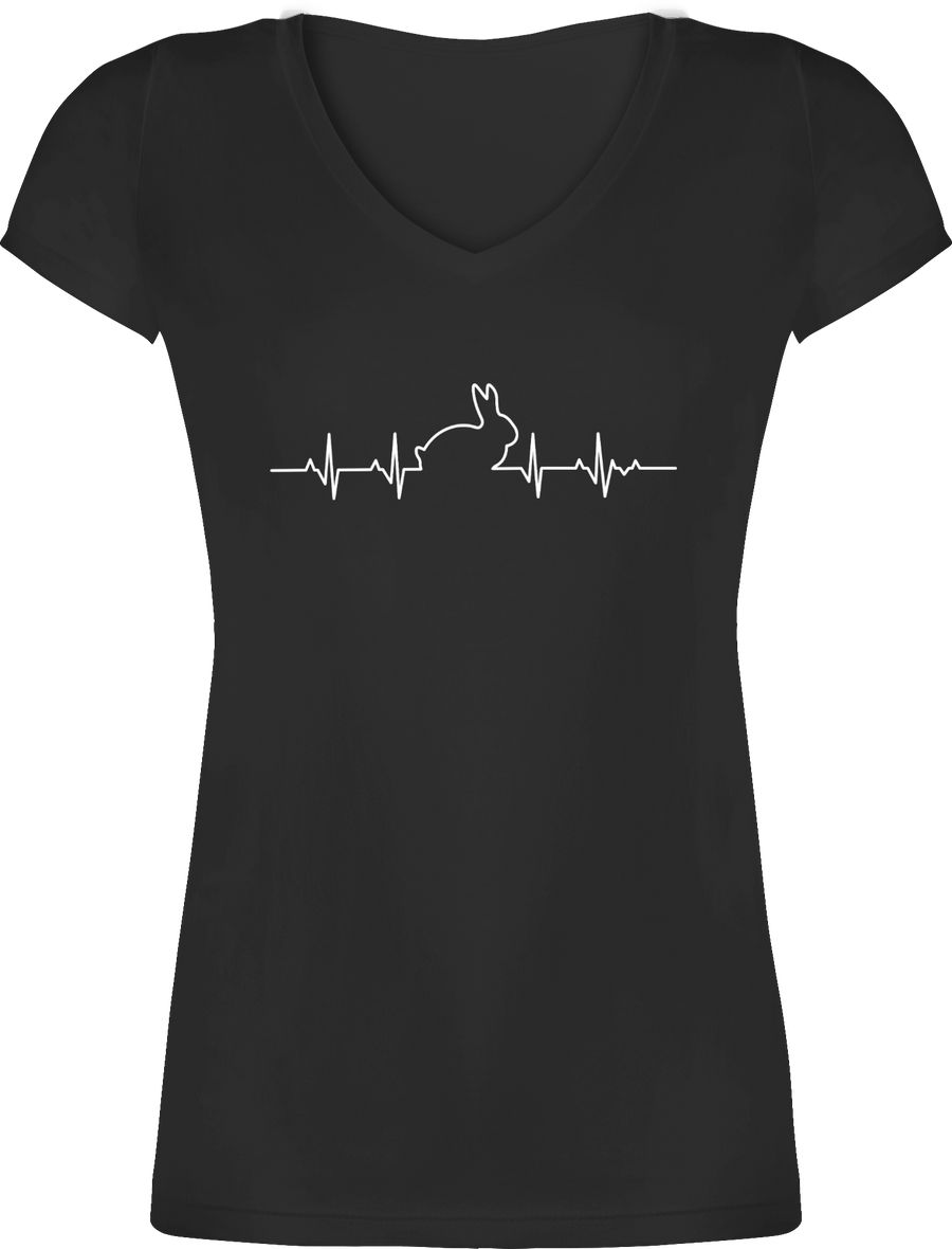 Shirtracer Herzschlag Hase: T-Shirt Rucksack Shirtracer