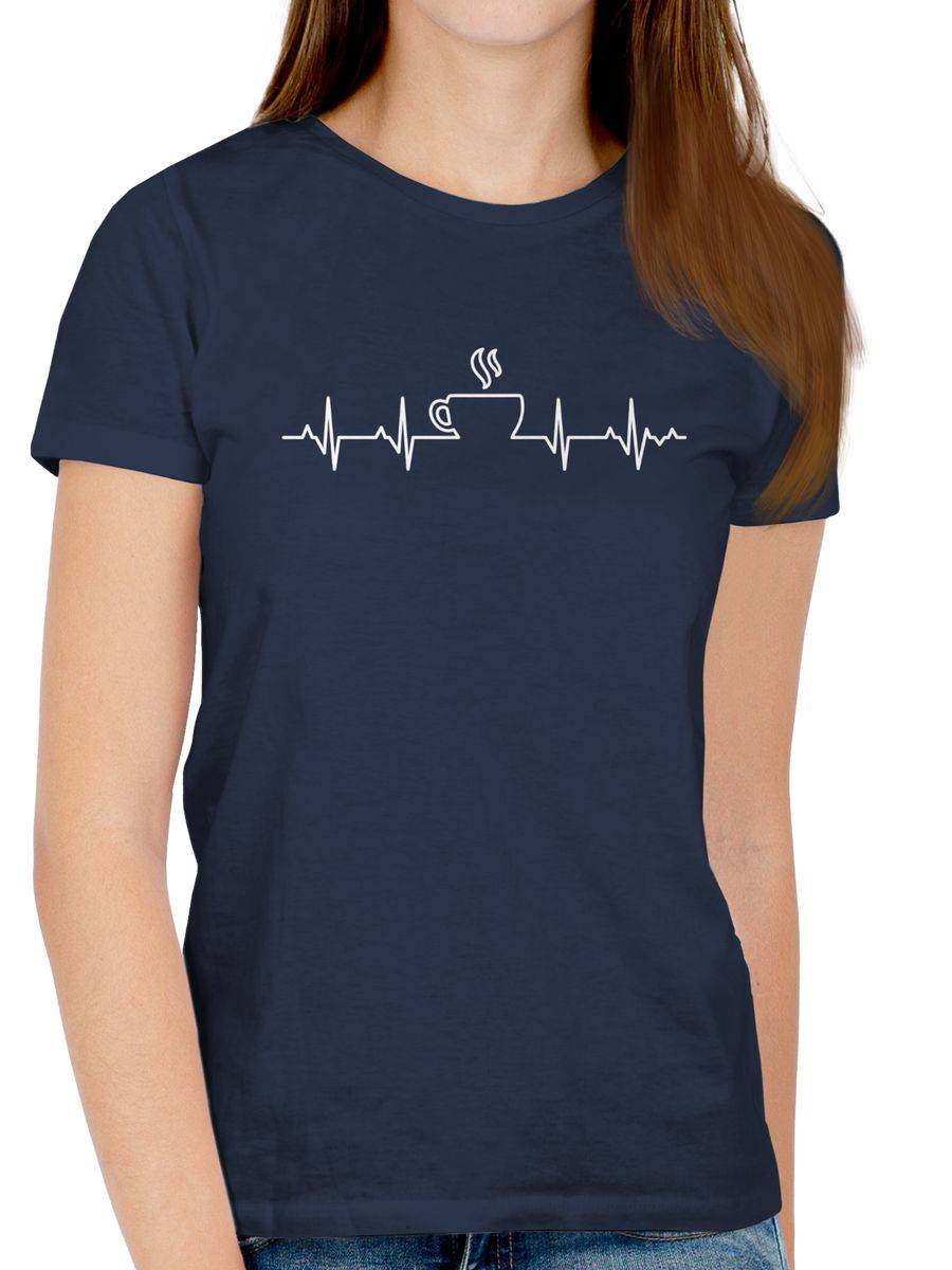 Shirtracer Herzschlag Kaffee: Tshirt Turnbeutel Shirtracer