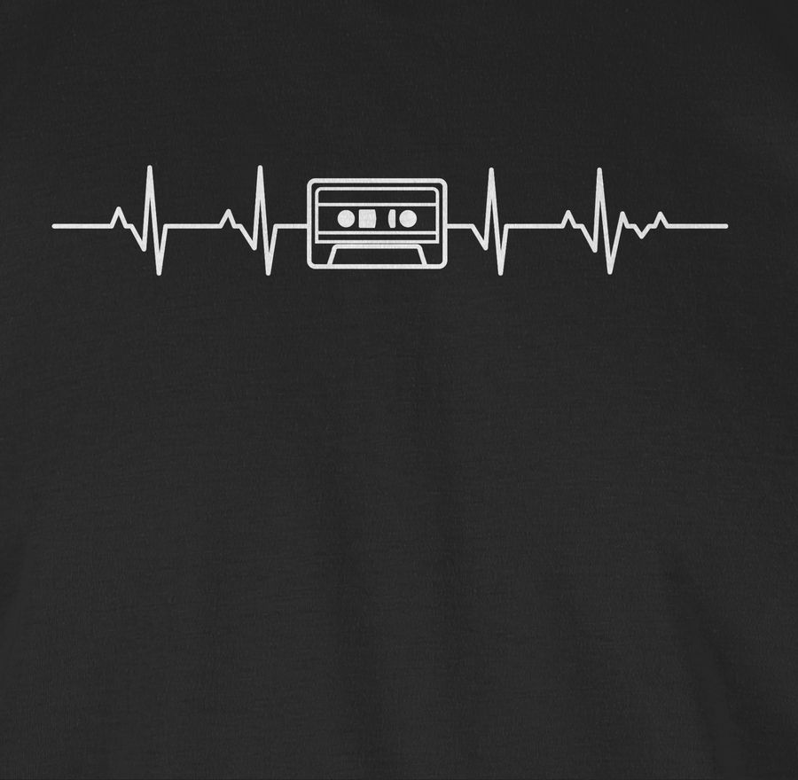 Shirtracer Herzschlag Kassette: T-Shirt Turnbeutel Shirtracer