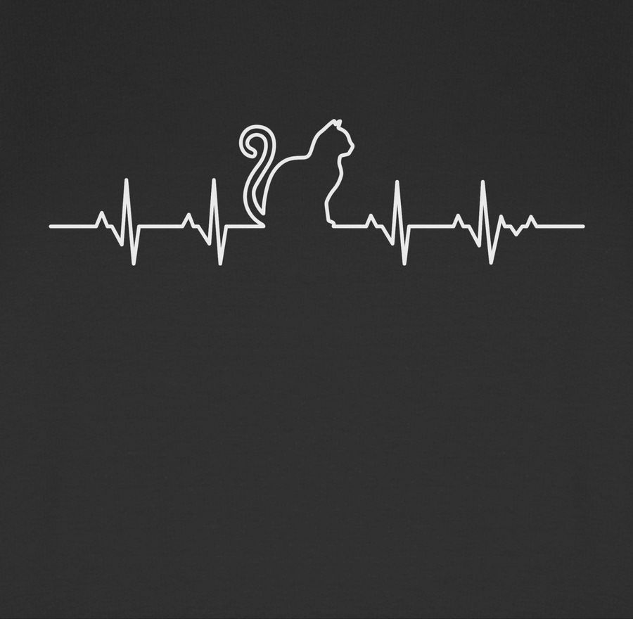 Shirtracer Herzschlag Katze: Tshirt Gym Bag Shirtracer