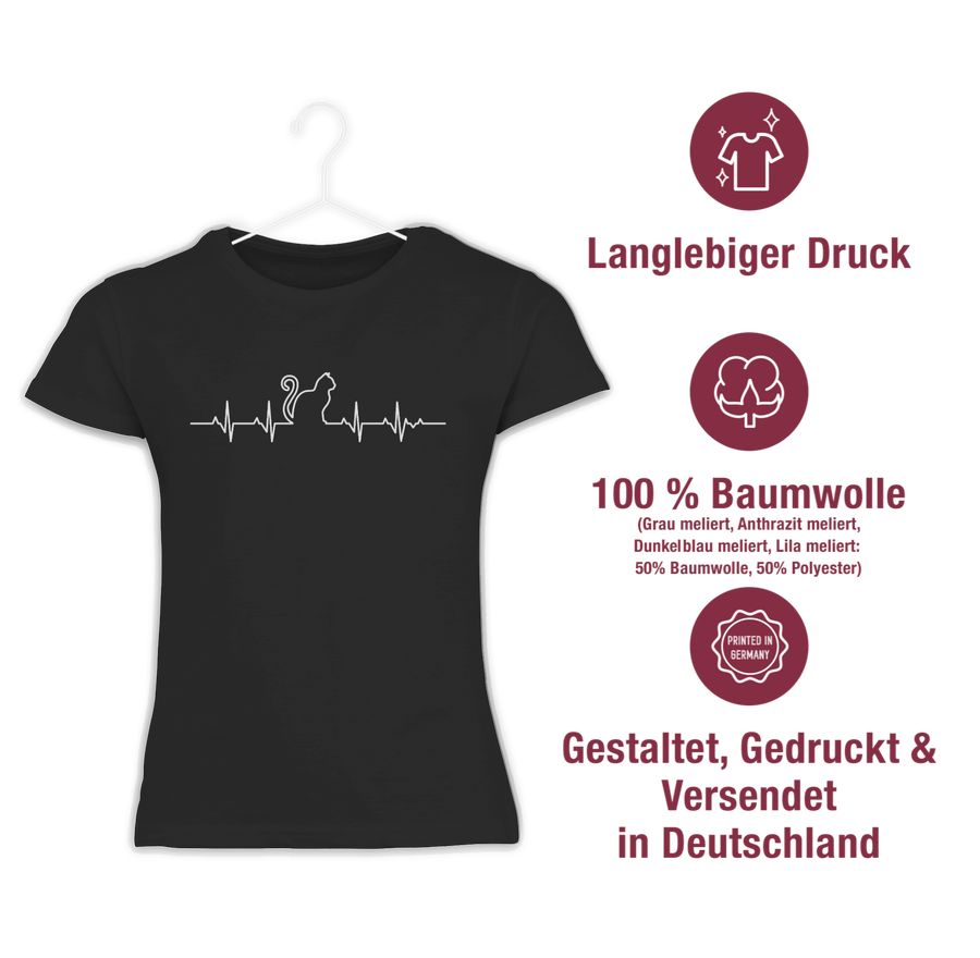 Shirtracer Herzschlag Katze: Tshirt Gym Bag Shirtracer
