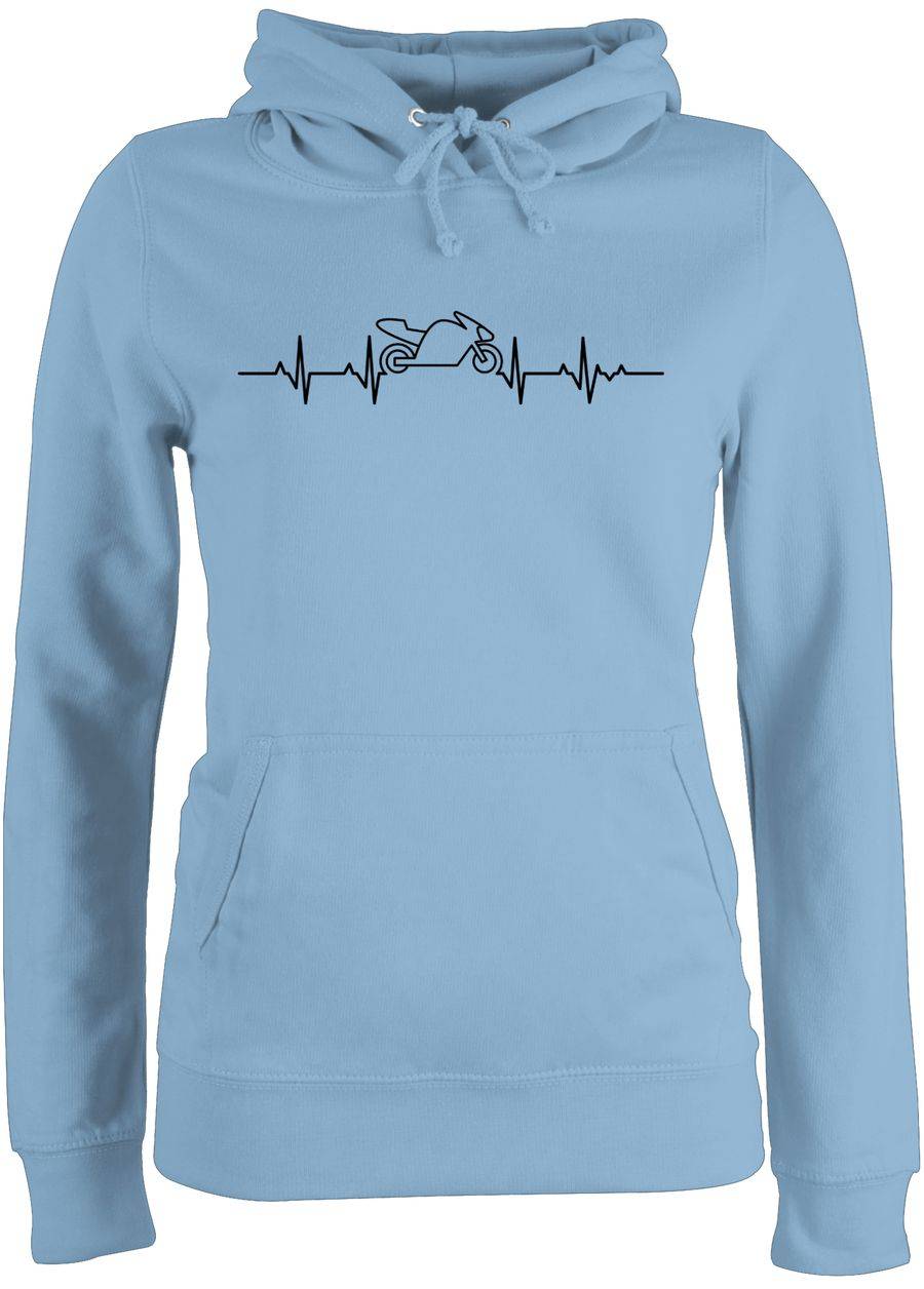 Shirtracer Herzschlag Motorrad - schwarz Shirts & Mehr Shirtracer