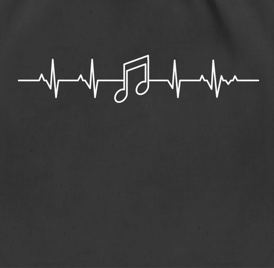 Shirtracer Herzschlag Musik Note: Tshirt Turnbeutel Shirtracer