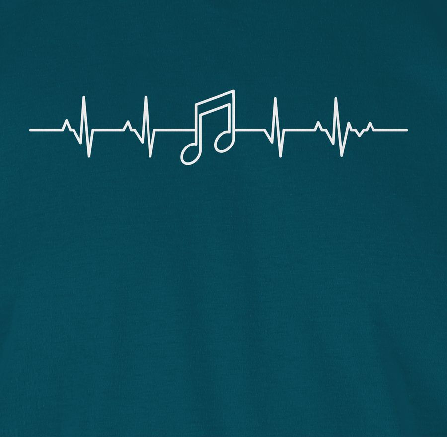 Shirtracer Herzschlag Musik Note: Tshirt Turnbeutel Shirtracer