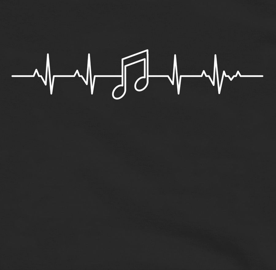 Shirtracer Herzschlag Musik Note: Tshirt Turnbeutel Shirtracer